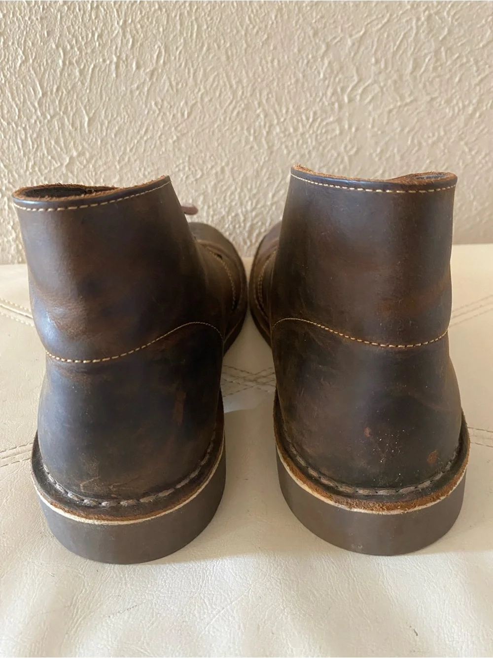 Clarks Brown Leather Chukka Boots Lace-up Cabincore Size 9.5